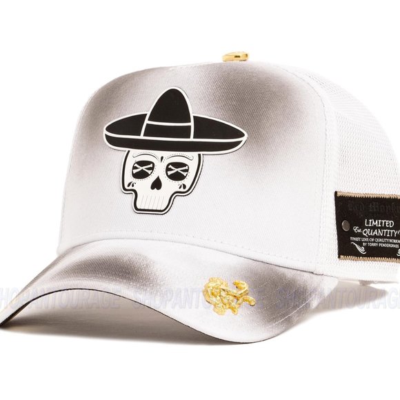 Red Monkey Sombrero Sugar Skull Limited Unisex Trucker Hat Cap RM1470 | 4 Colors - Picture 11 of 16